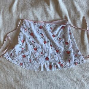 STUNNING floral embroidered wrap ballet skirt